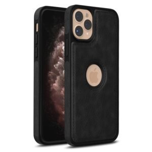 KingsKart Genuine Leather Finish Back Cover for IPhone 11 Pro