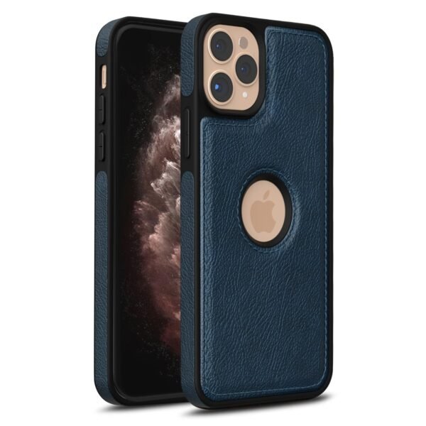 KingsKart Genuine Leather Finish Back Cover for IPhone 11 Pro