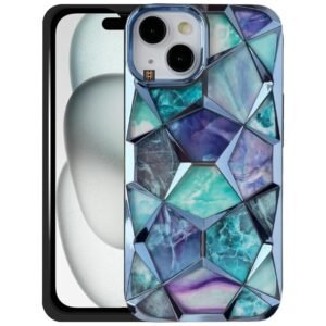 Diamond Look Fancy Case for iPhone 15 (Blue)