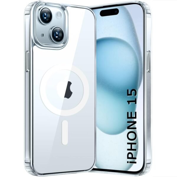 Clear Back Case Cover for iPhone 15