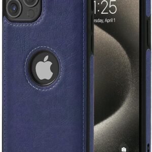 Genuine Leather Finish Back Cover for iPhone 15 Pro Max