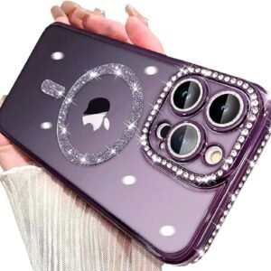 Clear Shockproof Case for iPhone 15 Pro Max | Purple