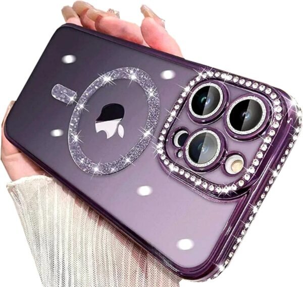 Clear Shockproof Case for iPhone 15 Pro Max | Purple