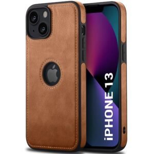 Genuine Leather Finish Back Cover for IPhone 13