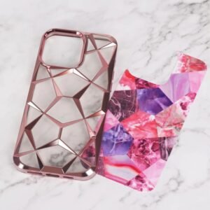 Diamond Look Fancy Case for iPhone 14 (Pink)