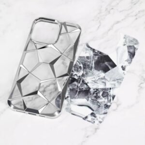 Diamond Look Fancy Case for iPhone 14 (Silver)