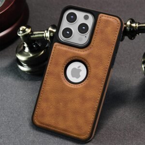 Genuine Leather Finish Back Cover for iPhone 15 Pro Max