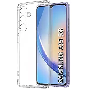 KingsKart Crystal Clear Silicone Case for Samsung Galaxy A34 – Premium Protection with Sleek Design