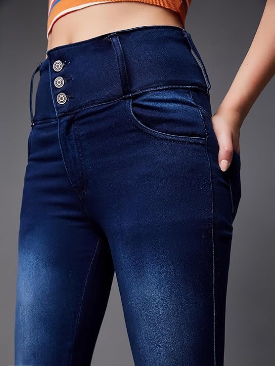 Women’s High-Waist Skinny Fit Jeans – Stretch Denim - Image 4