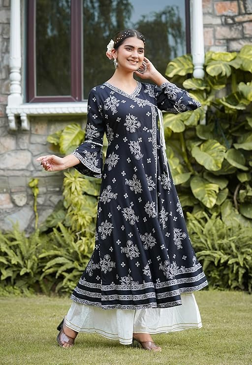 Women’s Floral Printed Kurti – Straight Fit
